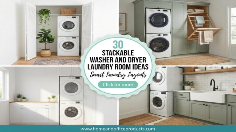 Stackable Washer and Dryer Laundry Room Ideas: 30 Amazing Layouts