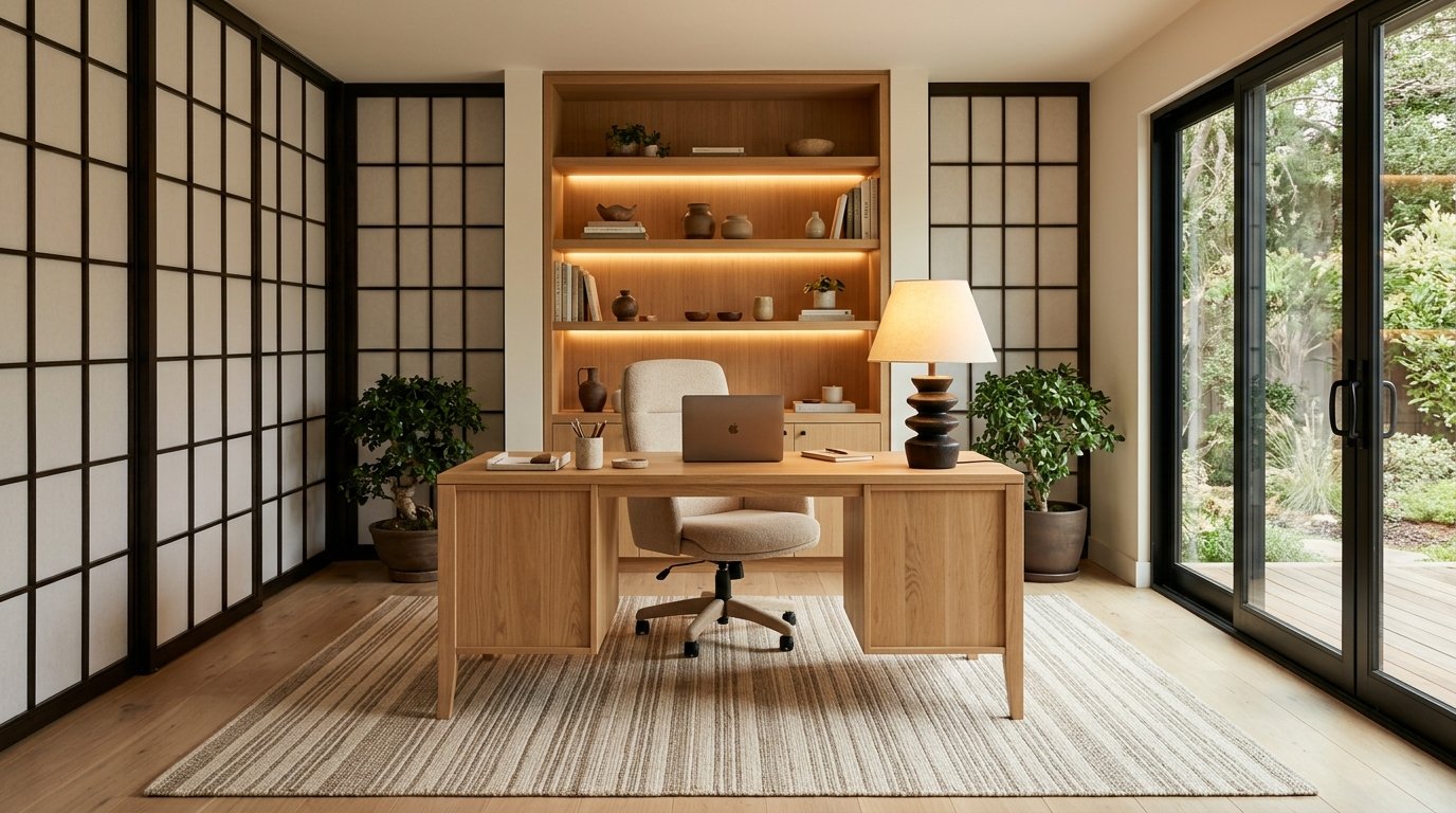 10 Stunning Japandi Office Ideas for a Calm, Productive Space